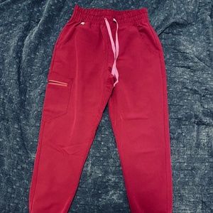 Size XS Figs Women’s High Waist Zamora Joggers Hot Pink